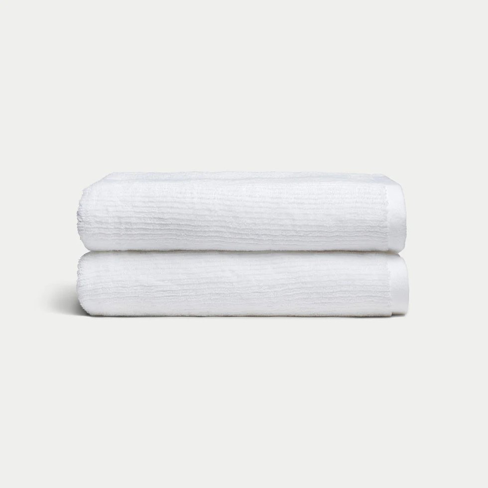 Ribbed Terry Bath Towels