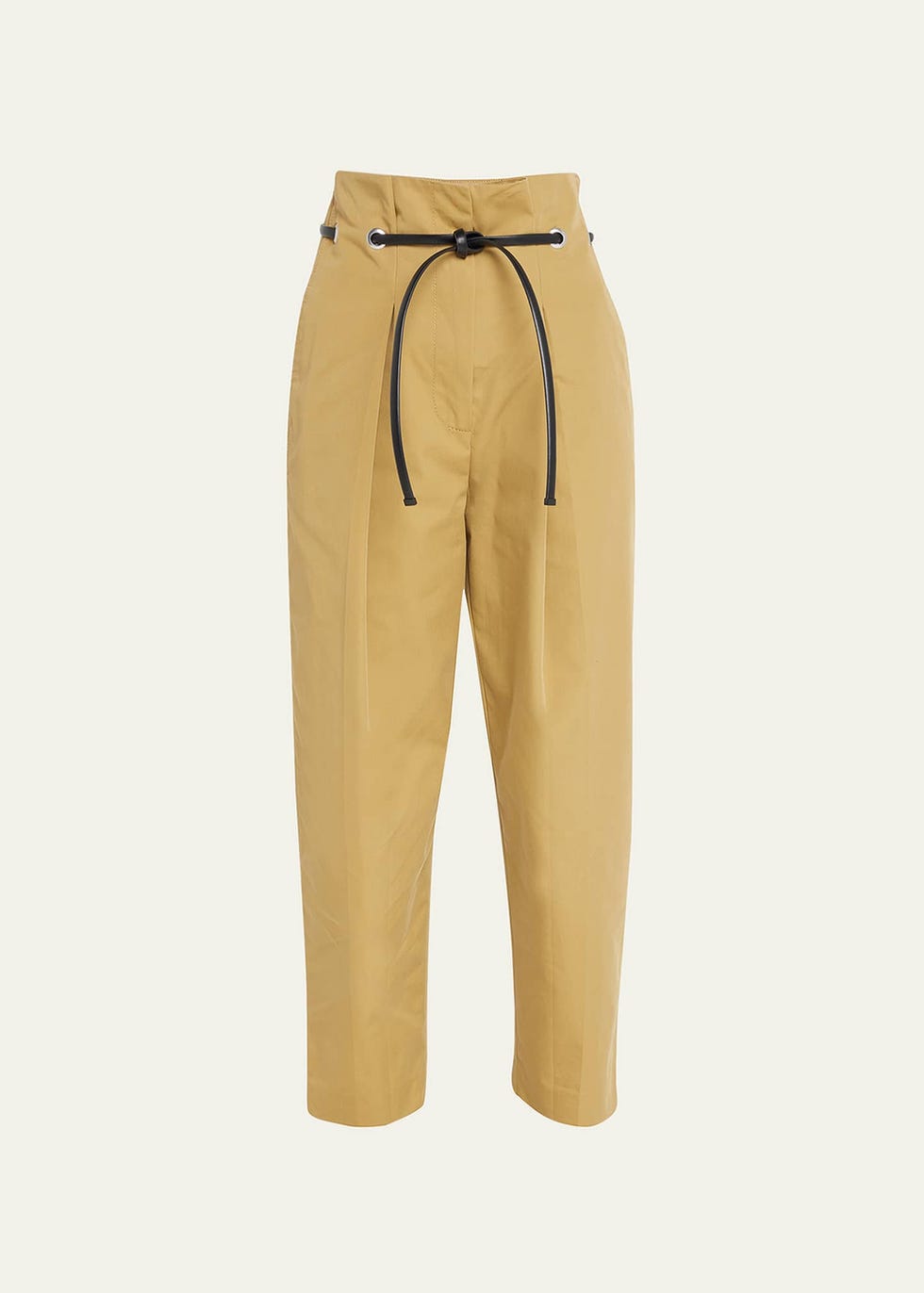 Cropped Chino Pants w/ Belt