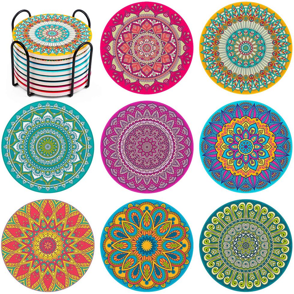 Set of Absorbent Ceramic Coasters