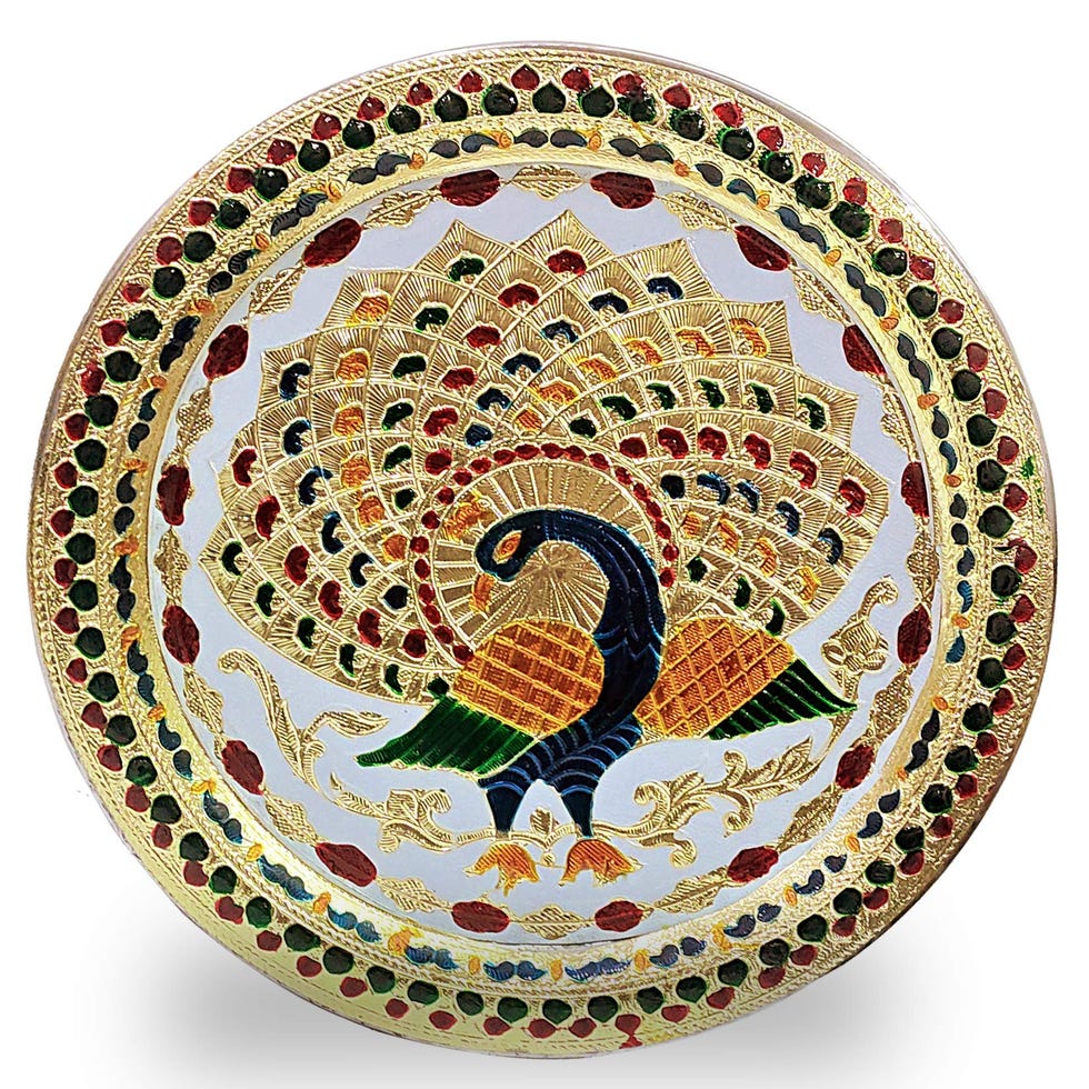 Karwa Chauth Decorative Pooja Thali Platter Karwa Chauth Decorative Pooja Thali Platter