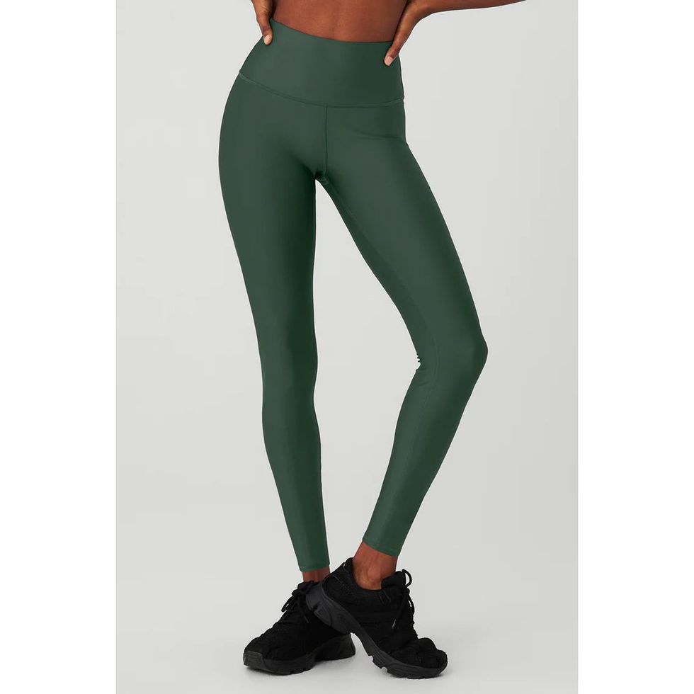 NWT FLX Affirmation Velvet Panel High-Waisted Leggings Green Size XS