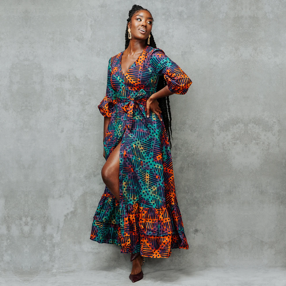 Zendaya Women's African Print Maxi Dress