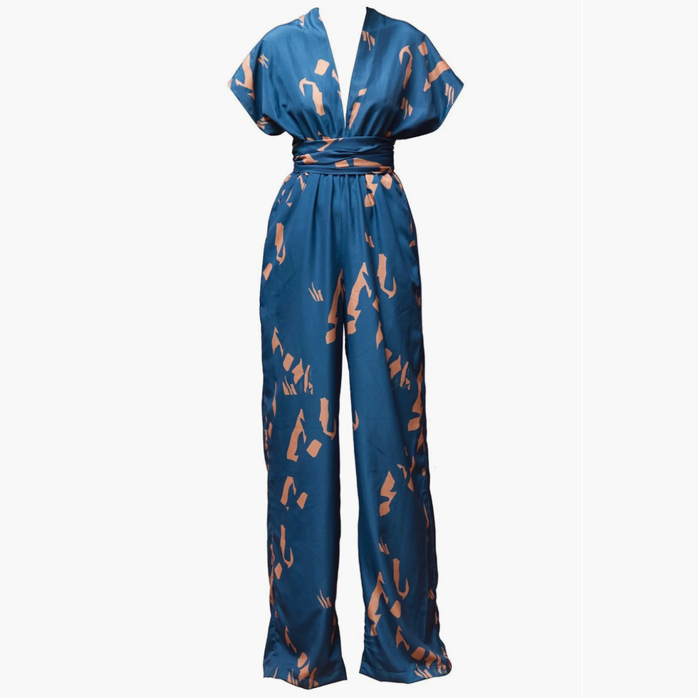 Umy Abstract Print Convertible Jumpsuit
