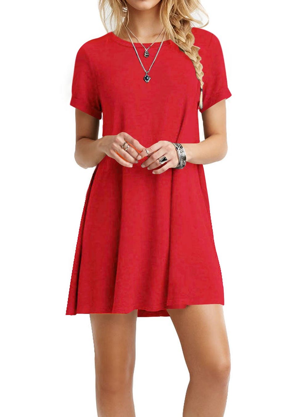 Swing Loose Short Sleeve Dress