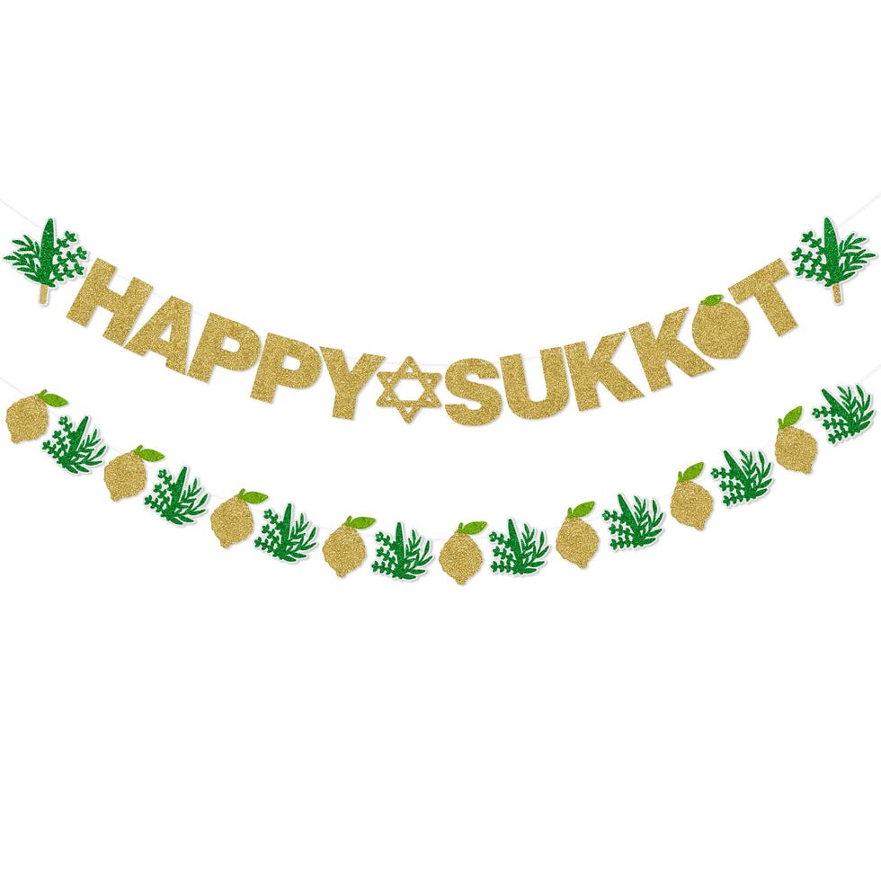 Happy Sukkot Glitter Banner