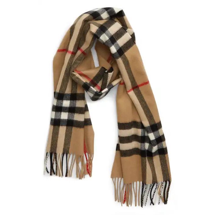 Giant Icon Check Cashmere Scarf 