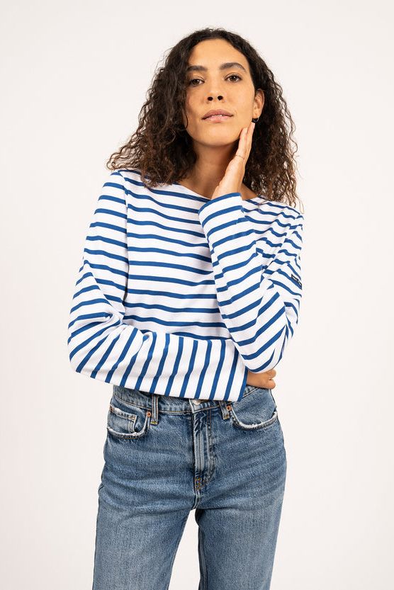 Minquiers unisex striped sailor shirt