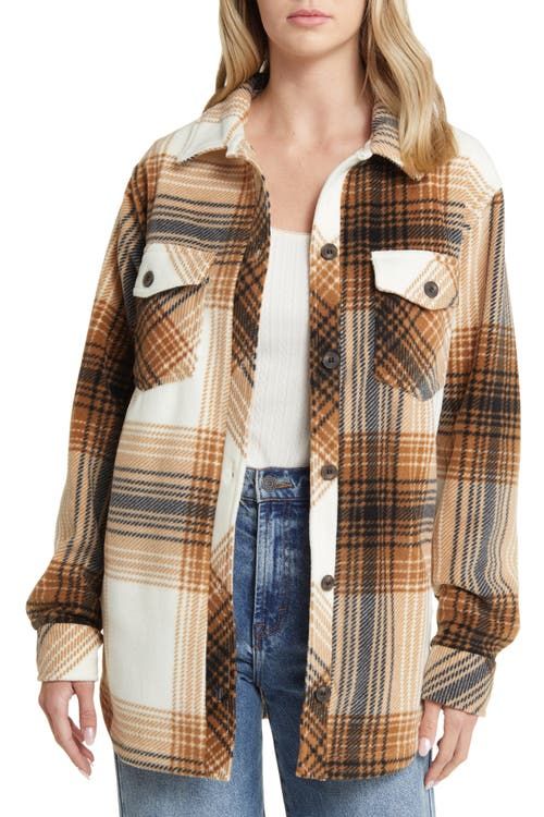 Lucky Brand Women's Cropped Plaid Shirt Jacket