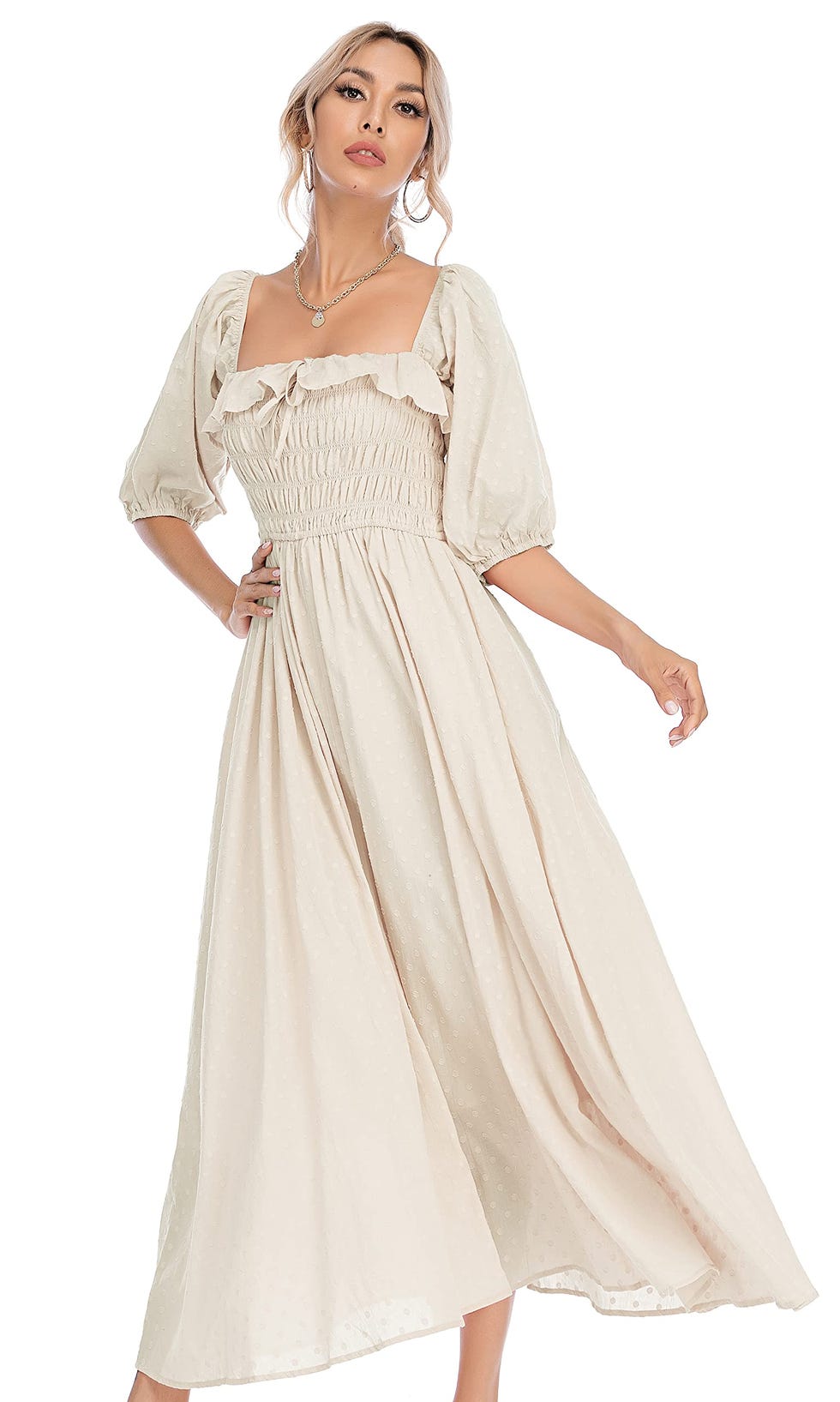  Ruffled Long Dress
