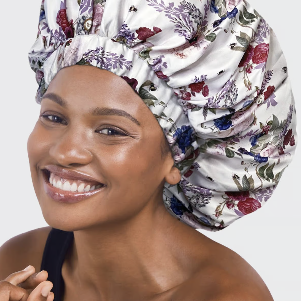 SATIN BONNET HEADWRAP Lightweight Silk Sleep Cap Afro Curly 