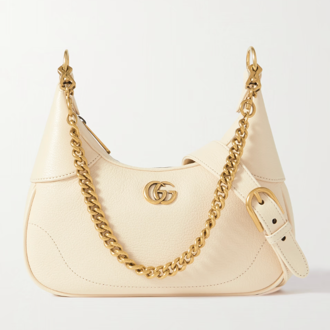 Aphrodite Embellished Textured-Leather Shoulder Bag