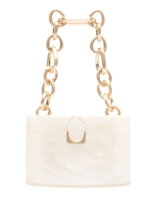 White Leather-Look Quilted Chain Strap Cross Body Bag | New Look