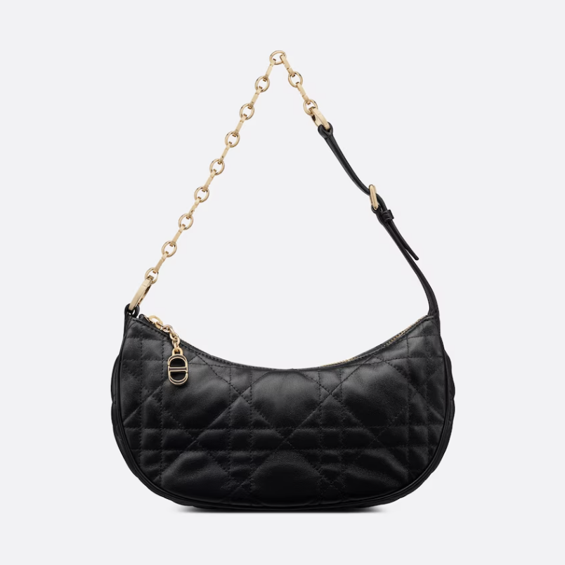 Top Quality Genuine Lambskin Leather Beautiful Classic Black Women Shoulder  Bag.