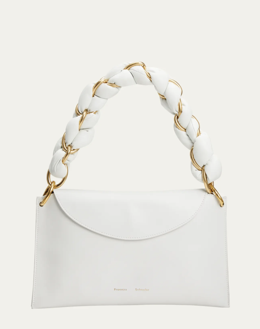 Michael Kors White Chain Link Bag - Ann's Fabulous Closeouts