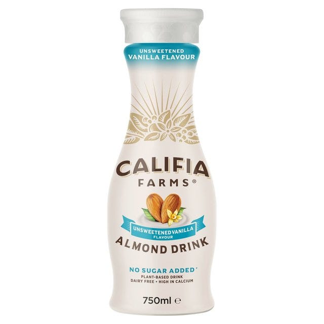 Califia Farms Almond Unsweetened Vanilla 750ml