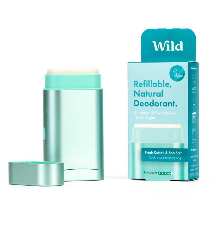  Wild Fresh Cotton & Sea Salt Deodorant - Starter Pack
