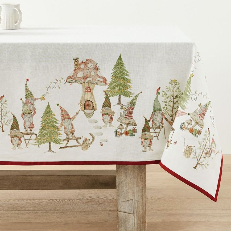 Forest Gnome Cotton/Linen Rectangular Tablecloth