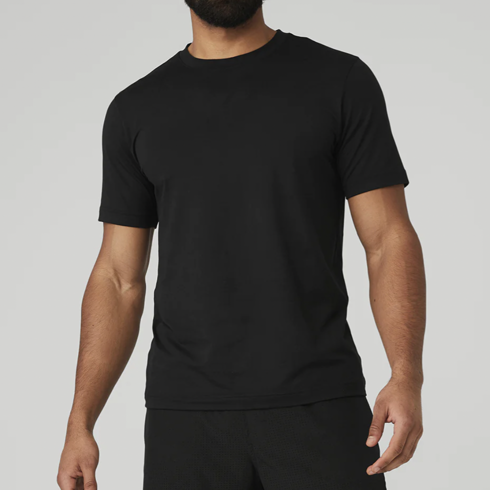 GymX Men's Solid Slim Fit T-Shirt Black : : Fashion