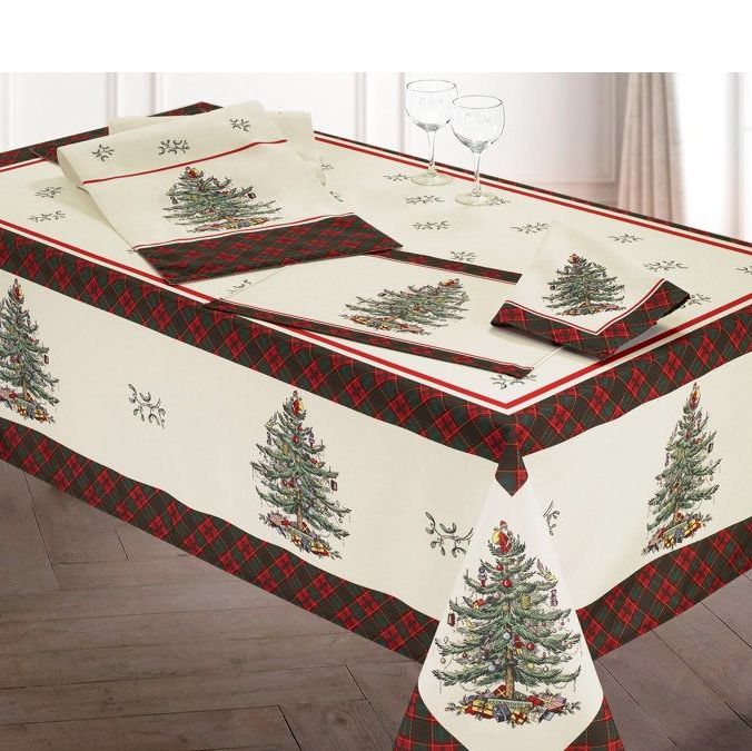 Spode Christmas Tree Floral Tablecloth
