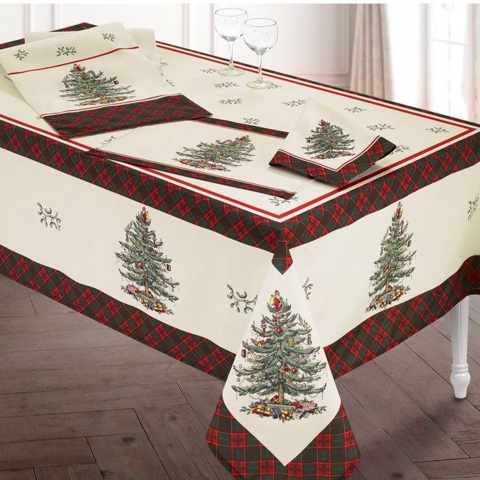 Spode Christmas Tree Floral Tablecloth
