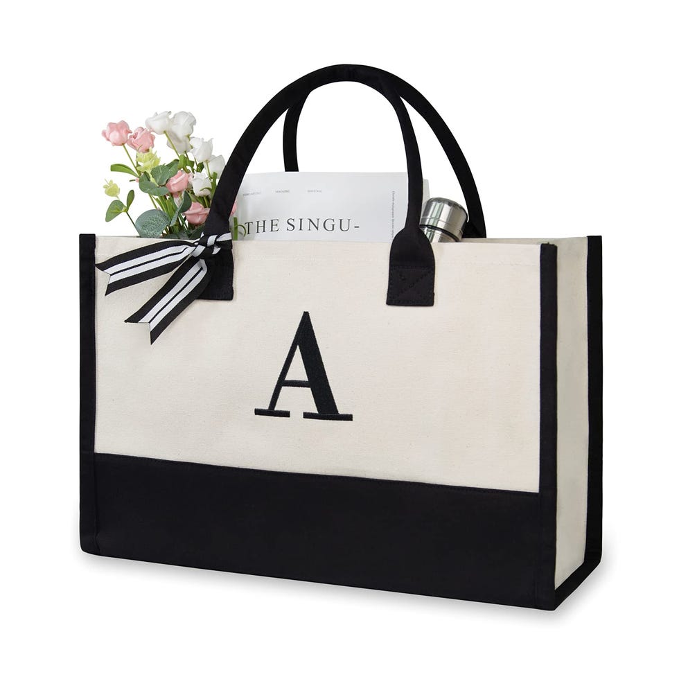 Personalized Initial Canvas Bag