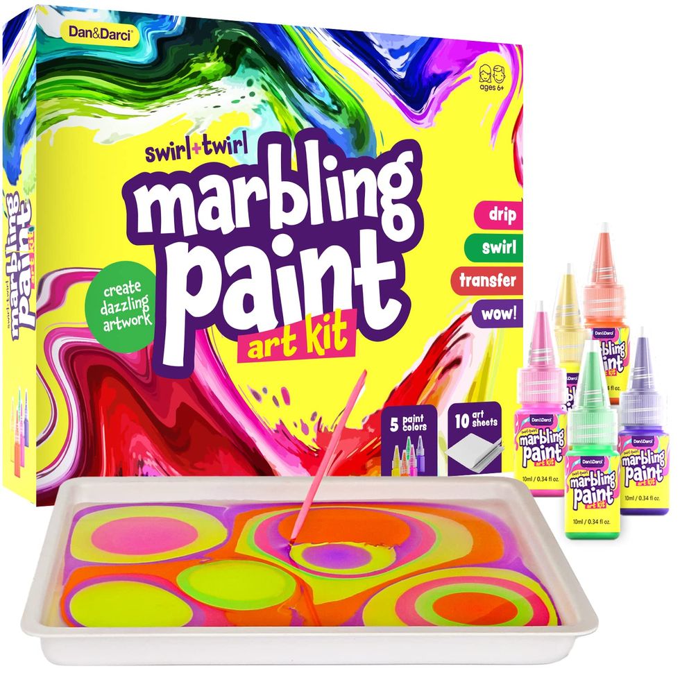 Coodoo Upgrade 12-Color Marbling Paint Arts & Crafts Gifts for