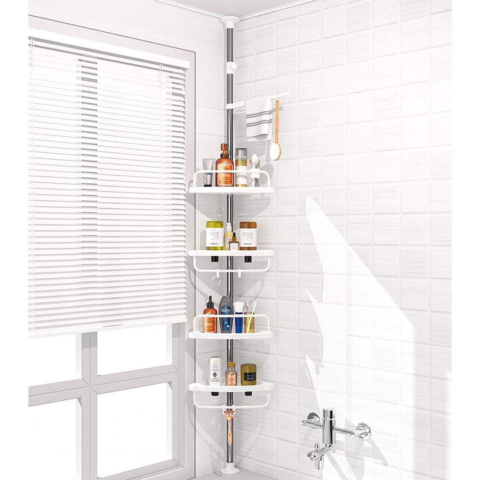 ADOVEL Shower Caddy Hanging, 2 in 1 Shower Caddy Over Shower Head/Door,  Sturdy Bathroom Shelf Organizer with Adjustable Height, No Rust, No  Drilling