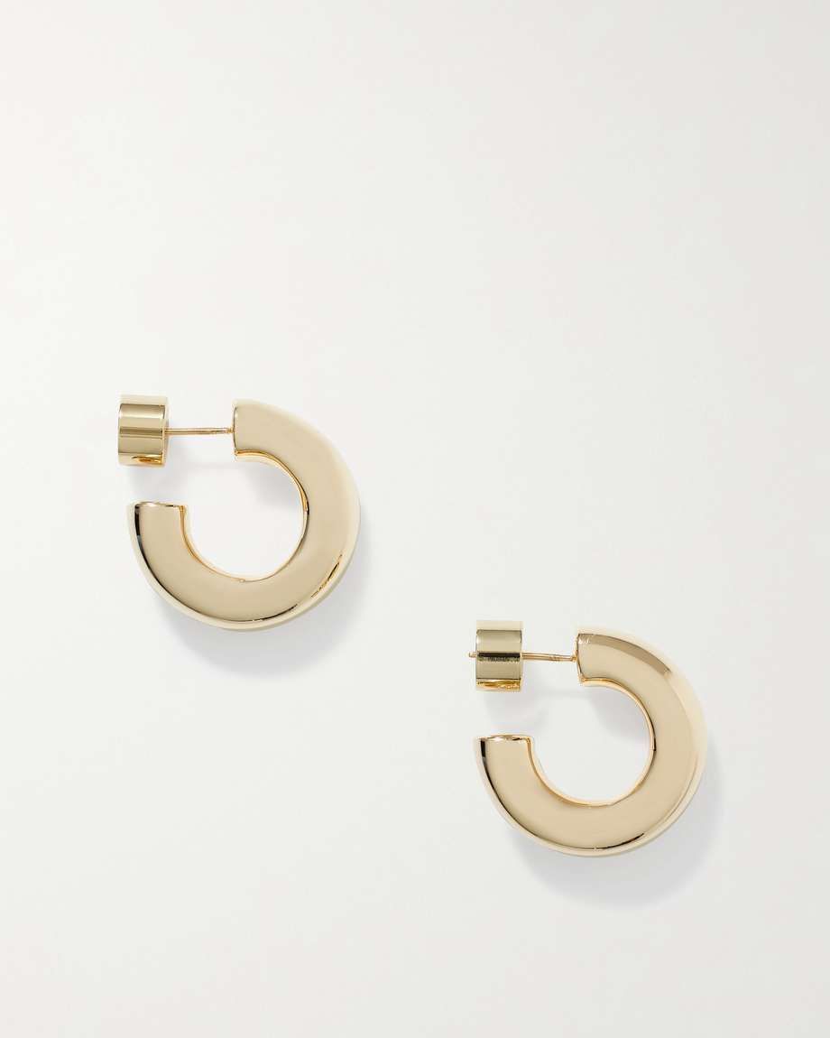 Micro Samira gold-plated hoop earrings