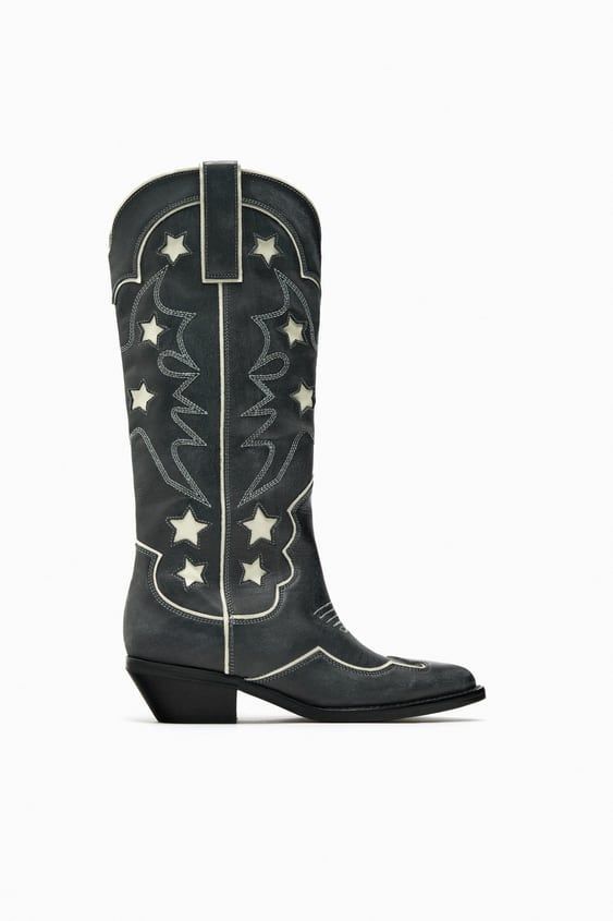 Zara cowboy clearance boots uk