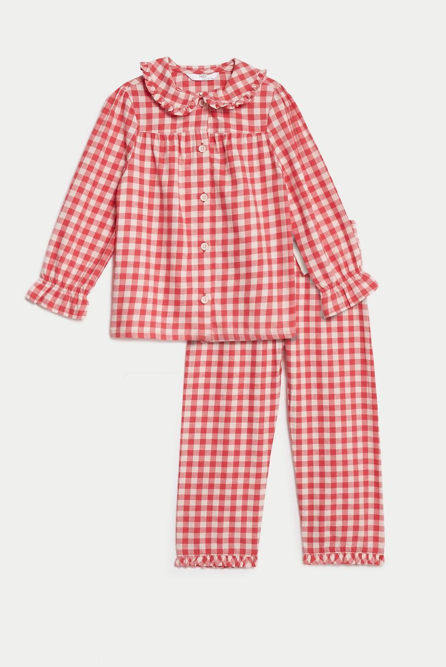 Pure Cotton Check Pyjamas (1-8 Yrs),