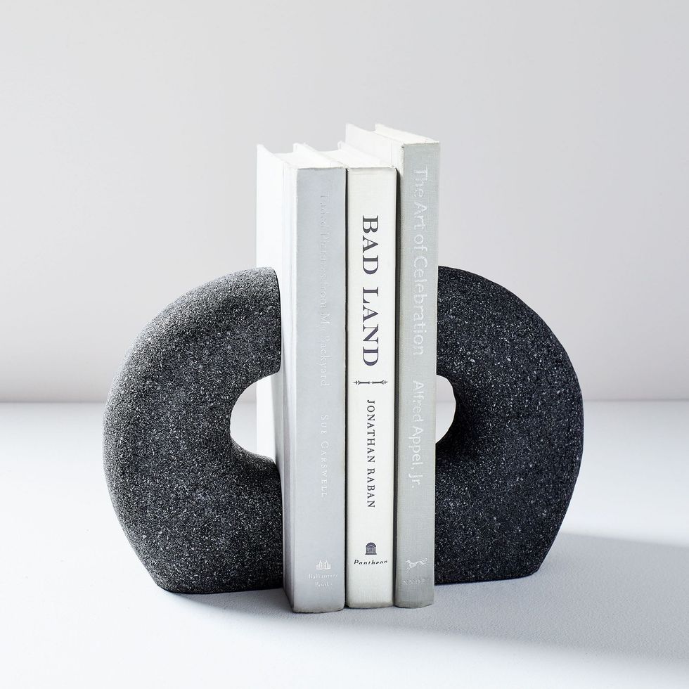 Gray Lava Stone Bookends (Set of 2)