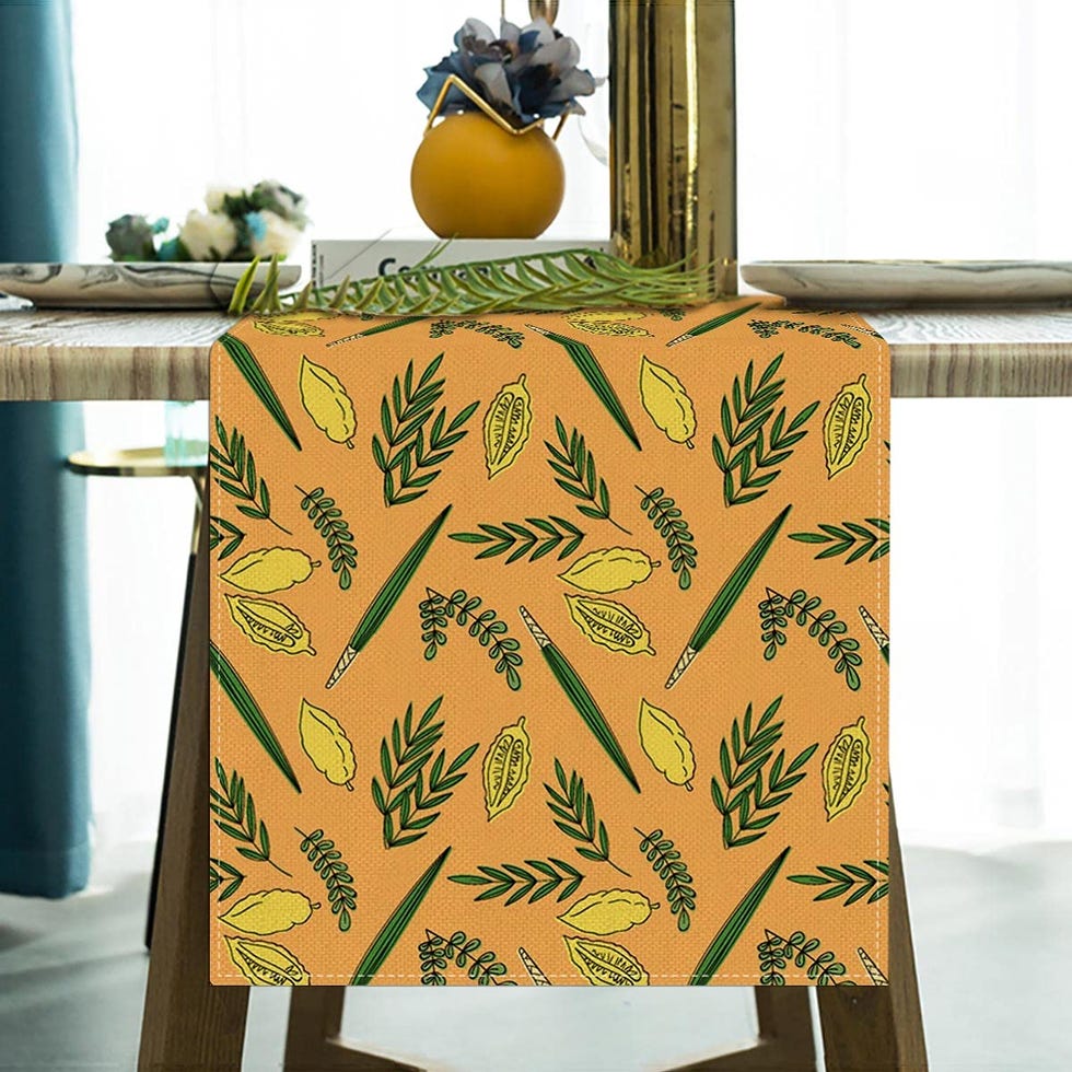 Linen Sukkot Table Runner