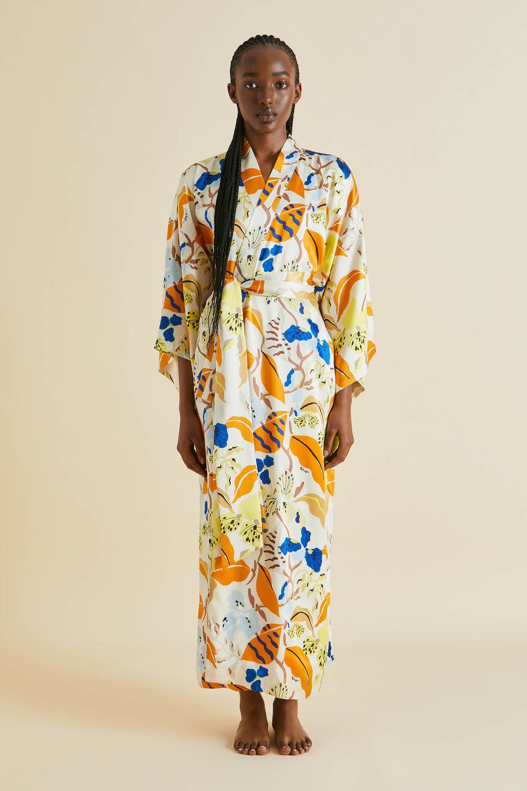 Long kimono hotsell dressing gown