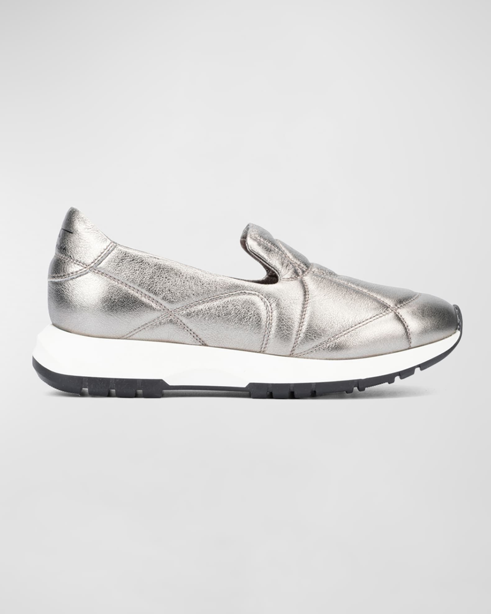 Metallic slip hot sale on sneakers