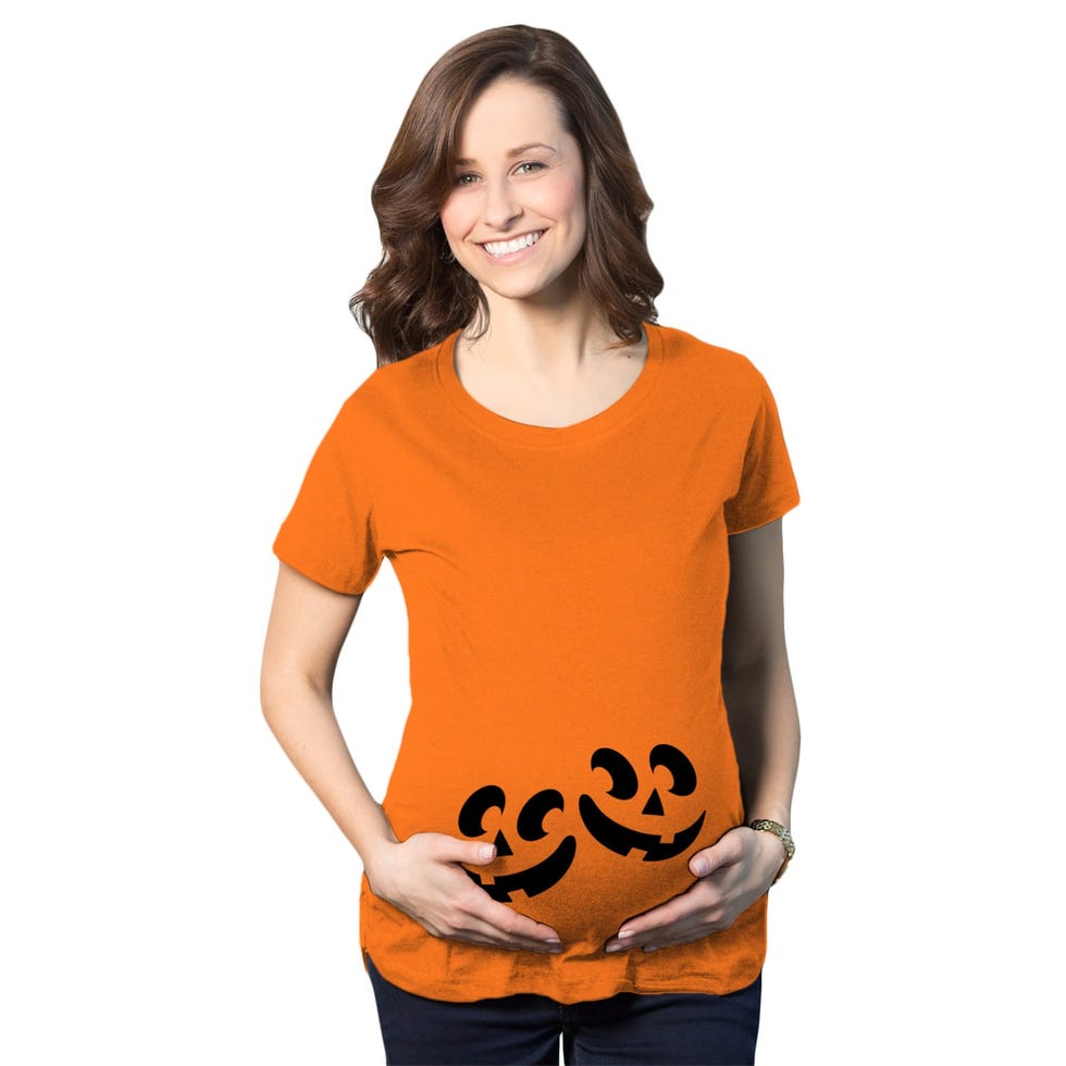 Crazy Dog T-shirts Maternity Happy Jackolantern Pregnancy Tshirt Cute Halloween Baby Bump Tee