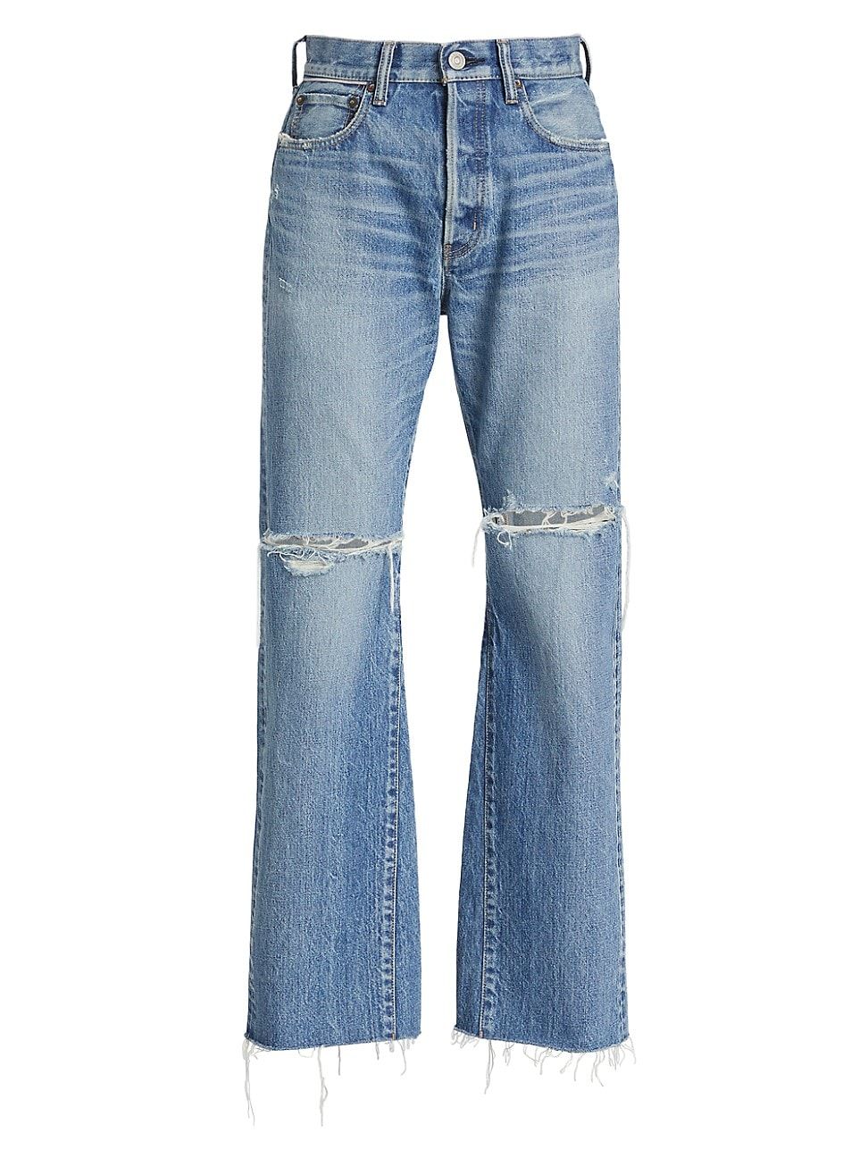 Point Sur distressed straight leg outlets jeans