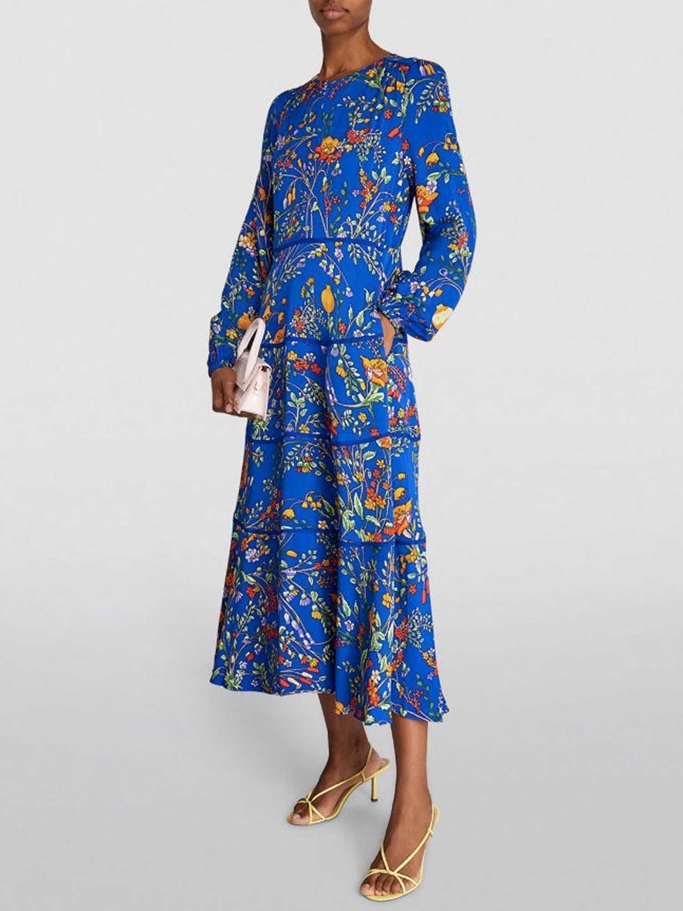 Satin Bluebell Midi Dress