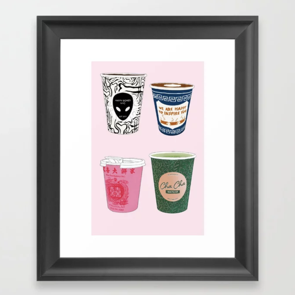 NYC To-Go cups Framed Art Print