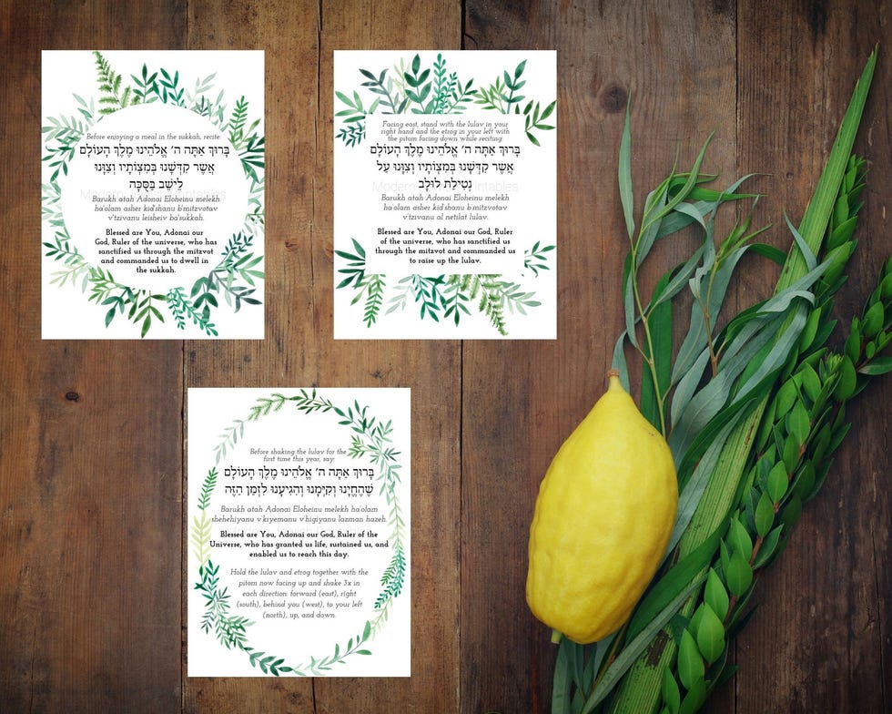 Sukkot Blessings Printable Art