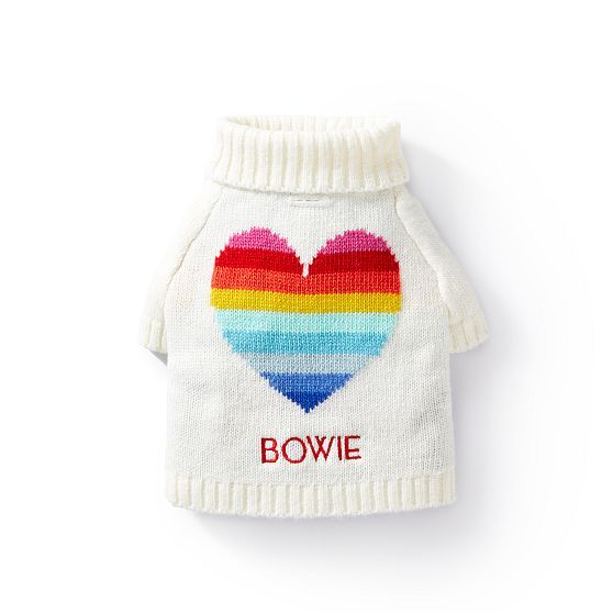 Rainbow Heart Pet Sweater