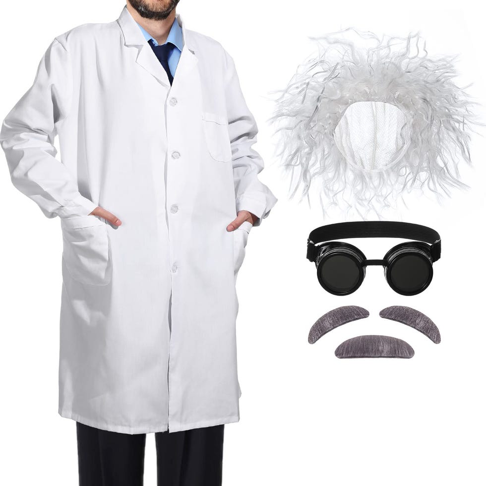 4 Pieces Mad Scientist Costume Set 4 Pieces Mad Scientist Costume Set