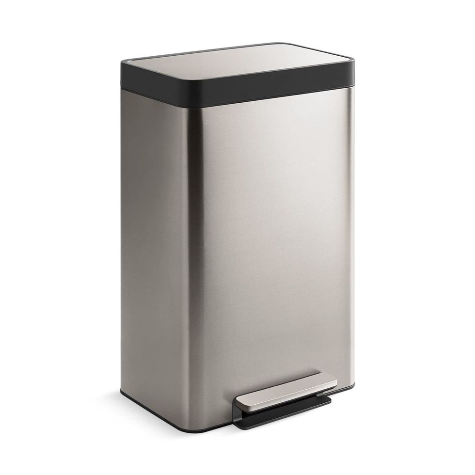 13-Gallon Stainless Steel Step Trash Can