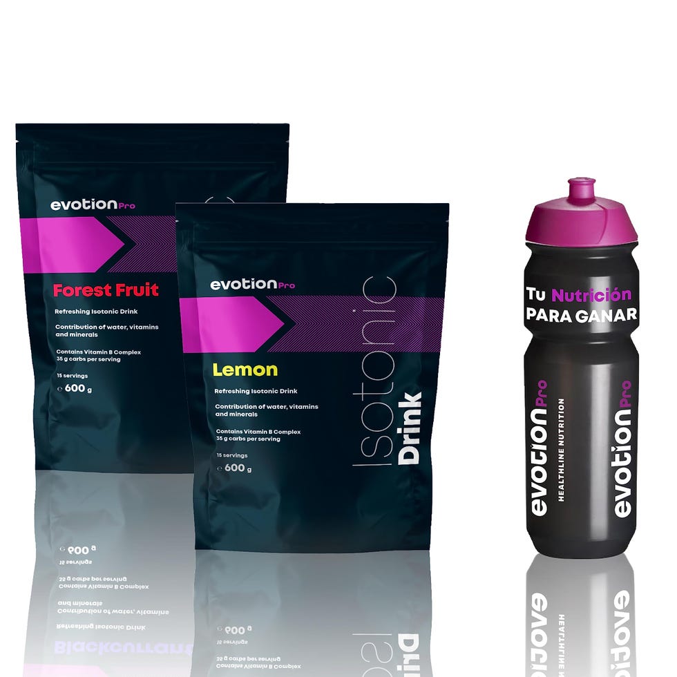 EVOTION PRO Pack 2 Bebida Isotónica en Polvo y Bidón Ciclista