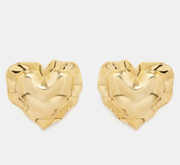 Pendientes Heart Cushion bañados en oro