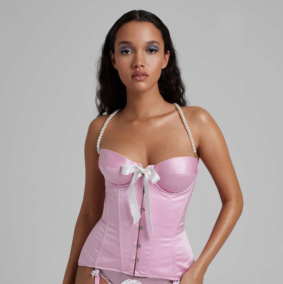Shop Generic Ladies Sheer Lace Pearl Underwear G-String Panties Thong Pink  Online