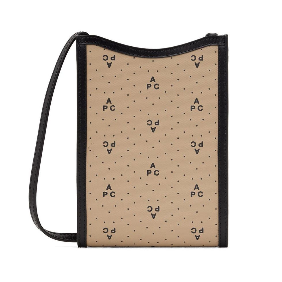 Beige & Black Jamie Neck Pouch