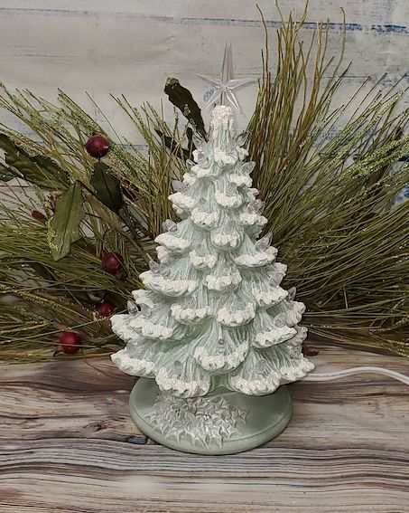 Seafoam Green Ceramic Christmas Tree