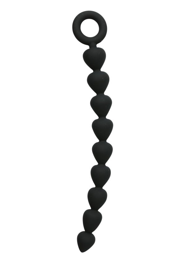 Black Silicone Anal Beads