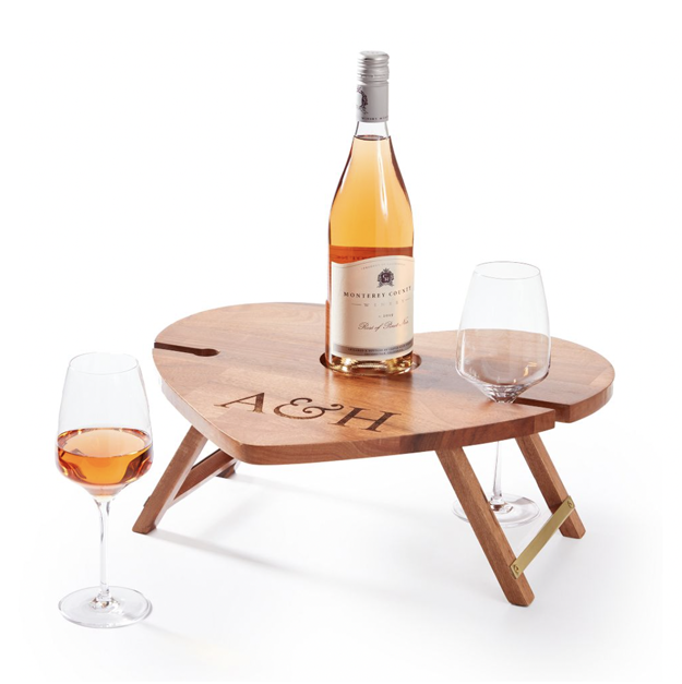 Heart Portable Wine Picnic Table