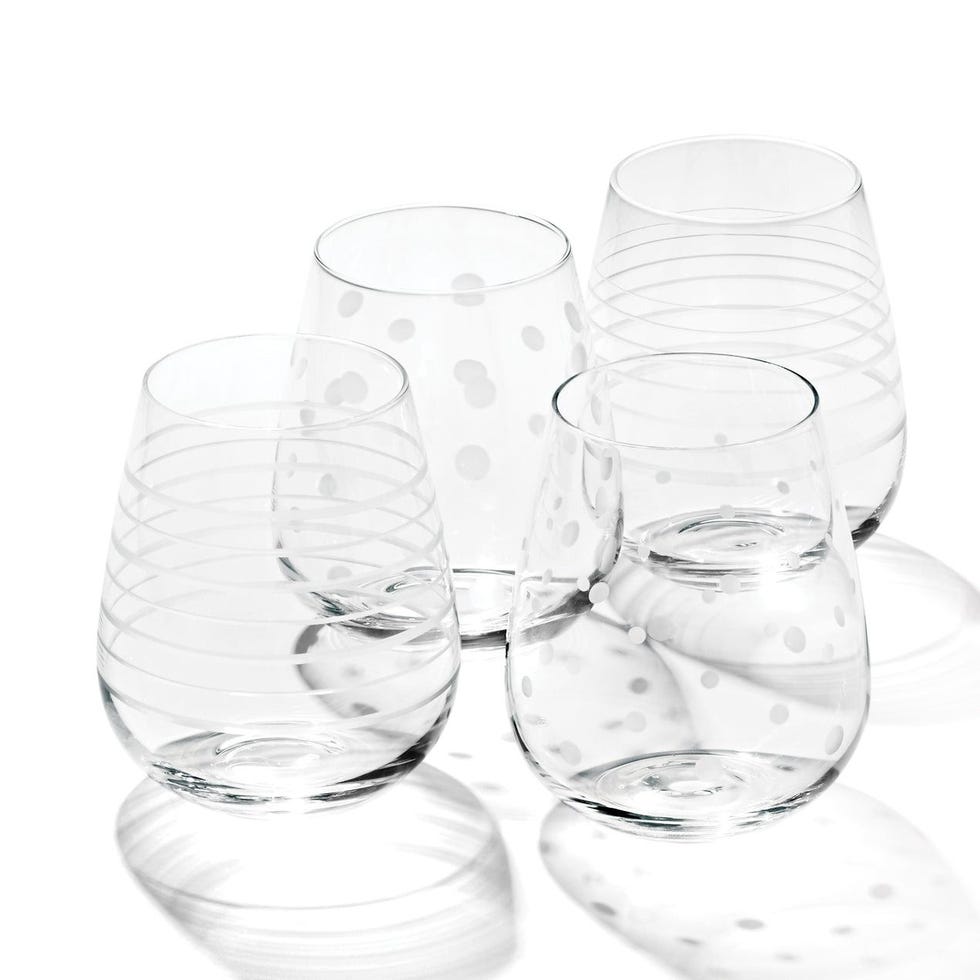 Oneida Bottoms Up Stemless Wine Glasses, Set of 4